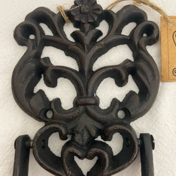 Cast Iron Door Knocker Matte Black Giftcraft Inc Metal Works Neutral Classic - Picture 2 of 5